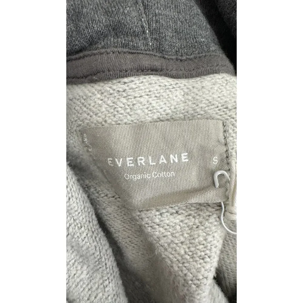 Everlane The Track Organic Cotton Hoodie Pullover Mens Small Heather Grey New